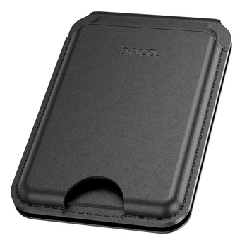 Кардхолдер MagSafe HOCO GT3 Idol с подставкой и двумя отделениями для iPhone 12+ Черный