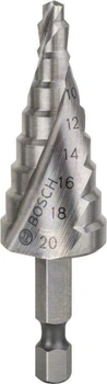 Ступенчатое сверло Bosch HSS 9 ступ. 4-20 мм, 1/4" (2608597524)