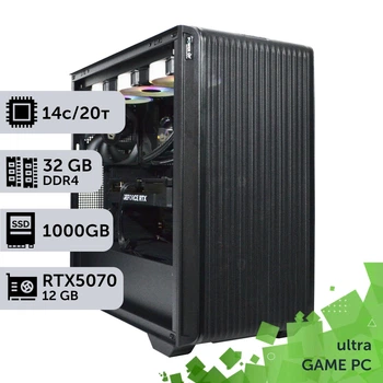 Игровой компьютер GamePC Ultra #467 Core i5 14600K / 32 GB / SSD 1TB / GeForce RTX 5070 12GB геймерский системный блок для киберспорта и стриминга