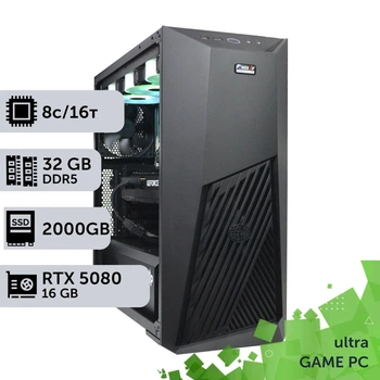 Игровой компьютер GamePC Ultra #416 Ryzen 7 7800 X3D / 32 GB / SSD 2TB / GeForce RTX 5080 16GB геймерский системный блок для киберспорта и стриминга