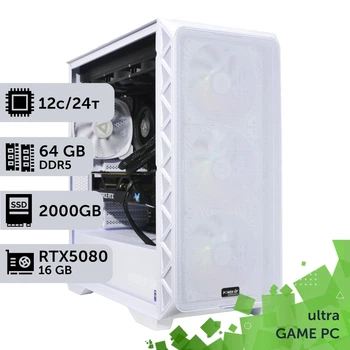 Игровой компьютер GamePC Ultra #419 Ryzen 9 9900x / 64 GB / SSD 2TB / GeForce RTX 5080 16GB геймерский системный блок для киберспорта и стриминга