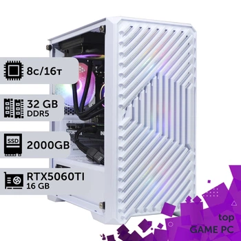 Игровой компьютер GamePC TOP #488 Ryzen 7 7700 / 32 GB / SSD 2TB / GeForce RTX 5060Ti 16GB геймерский системный блок для киберспорта и стриминга