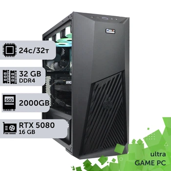 Игровой компьютер GamePC Ultra #407 Core i9 14900K / 32 GB / SSD 2TB / GeForce RTX 5080 16GB геймерский системный блок для киберспорта и стриминга