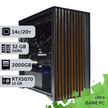 Игровой компьютер GamePC Ultra #469 Core i5 14600K / 32 GB / SSD 2TB / GeForce RTX 5070 12GB геймерский системный блок для киберспорта и стриминга