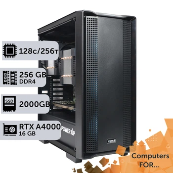 Компьютер Power Up #3 для 3Ds Max&Corona Renderer / AMD EPYC 7763 x2 / 256 GB / SSD 2TB / NVIDIA Quadro RTX A4000 16GB для видеомонтажа анимационного дизайна и постобработки