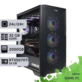 Игровой компьютер GamePC Ultra #464 Core i7 13700F / 32 GB / SSD 2TB / GeForce RTX 5070Ti 16GB геймерский системный блок для киберспорта и стриминга
