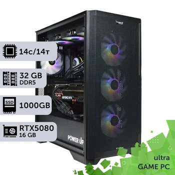 Игровой компьютер GamePC Ultra #444 Core Ultra 5 245KF / 32GB / SSD 1TB / GeForce RTX 5080 16GB геймерский системный блок для киберспорта и стриминга