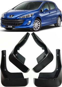 Брызговики Peugeot 308 ХЕТЧБЕК 2013-2017, комплект 4шт.