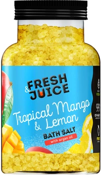 Соль для ванн Fresh Juice Tropical Mango & Lemon 700 г (4823015946226)