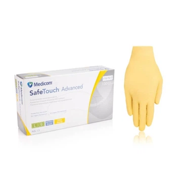 Перчатки нитриловые желтые L-size Medicom SafeTouch Advanced Yellow, 100шт/уп - 1102TG-D