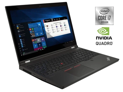 Мобильная рабочая станция Lenovo ThinkPad P15 Gen 1 / 15.6" (1920x1080) IPS / Intel Core i7-10850H (6 (12) ядер по 2.7 - 5.1 GHz) / 32 GB DDR4 / 512 GB SSD M.2 / nVidia Quadro RTX 3000, 6 GB GDDR6, 192-bit / WebCam / Win 10 Pro б/у