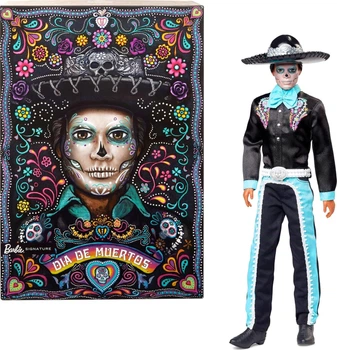 Кукла коллекционная Кен Барби Barbie Signature Doll, 2024 Día De Muertos Ken HRM73