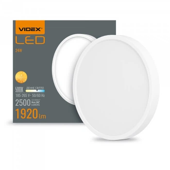 LED Светильник круглый накладной VIDEX 24W 5000K White VL-DLRS-245