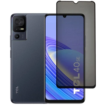 Защитное стекло Fiji Privacy для TCL 40 SE (T610K2) антишпион Anti-Dust полная проклейка черный