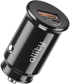 Ładowarka samochodowa Allity ACC-100-30WAC USB Type-A + USB Type-C 30 W Black (5906667550412)