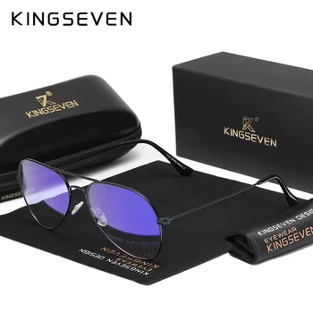 Окуляри комп'ютерні Blue Blocker 45% для чоловіків і жінок KINGSEVEN 7115 Black 45