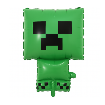 Фольгированный Шар Майнкрафт Minecraft Крипер 64x42см ( 25") Зеленый