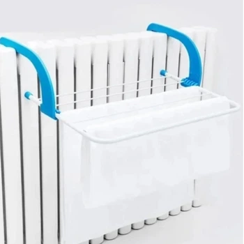 СЪЕМНАЯ ПОДВЕСНАЯ СУШИЛКА ДЛЯ ОДЕЖДЫ FOLD CLOTHES SHELF ГОЛУБАЯ