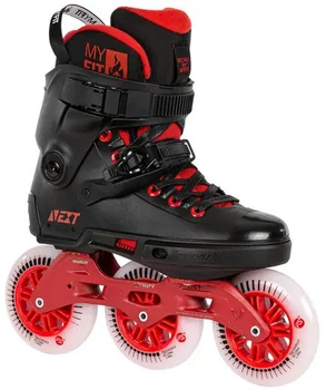 Роликові ковзани Powerslide Next 110 для фрискейт чорно-червоні 40-41 (PS-908374)