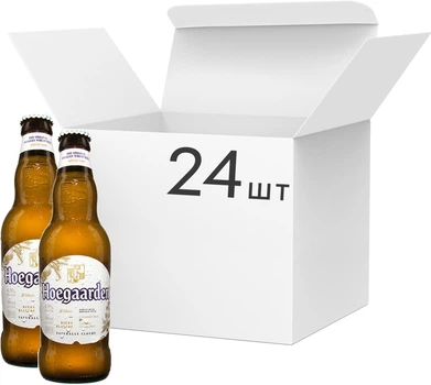 白い牙 Упаковка пива HoeGaarden Witbier светлое нефильтрованное 4.9% 0.33