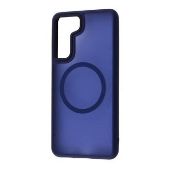 Чехол матовый MagSafe WAVE Matte Insane Case with Magnetic Ring для Samsung Galaxy S22 Midnight blue