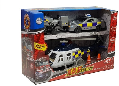 Набір іграшок LEAN Toys Поліцейські автомобілі зі світлом і звуком 5033 (5907625588904)