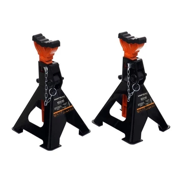 Опорные стойки Kraft&Dele KD3183 комплект из 2 шт. подставок под автомобиль грузоподъемность 3 тонны на высоту 303-438 мм с храповой системой регулировки