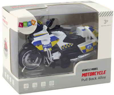 Іграшка LEAN Toys Поліцейський мотоцикл з фрикційним приводом на батарейках з вогнями та звуком 21059 (5905991036258)