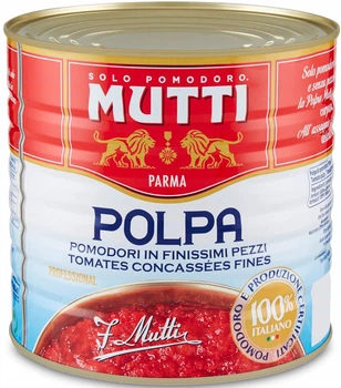 Томаты Mutti Polpa нарезанные пастеризованные 2,5 кг