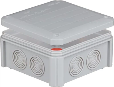 Розподільна коробка Plank Unika IB602 114х114х57 мм IP54 з кабельними вводами Сіра PLK6020850