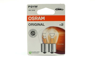 Лампа допоміжн. освітлення р21w 12v 21w ва15s 2 шт blister eco-упаковка OSRAM 7506-2BL