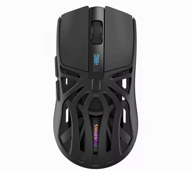 Беспроводная игровая мышь для компьютера ноутбука Android планшета SMAILWOLF RS8 RGB Аккумуляторная Bluetooth мышка USB 2.4G приемник 10000dpi LED подсветка 12.5х6.5х4см Black