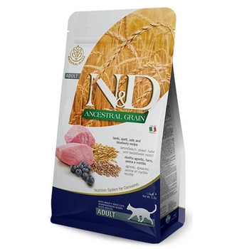 Сухой корм Farmina N&D Low Grain Cat Lamb & Blueberry Adult для взрослых кошек сухой корм с ягненком и черникой 0,3 кг (21564)