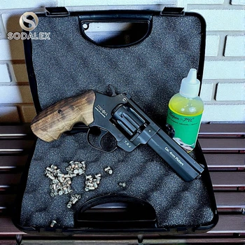 Револьвер Флобера ZBROIA PROFI-4" Medium Set (чорний / дерево)