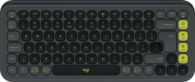 Klawiatura bezprzewodowa Logitech POP Icon Keys Wireless Graphite-Green (920-013071)