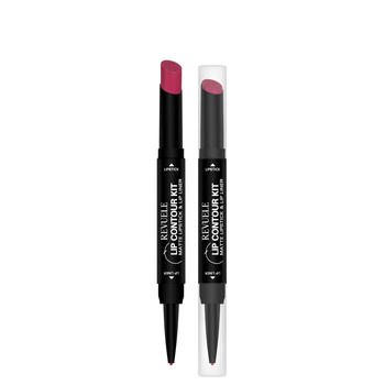 Помада матова з олівцем для губ 2 в 1 Revuelle Lip Contour Kit тон 02 Малиновий, 1,8 + 0,2 г