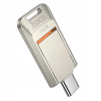 Флеш накопитель USB Hoco UD17, 16GB, Type-C, металлический, silver