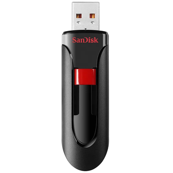 Флеш накопитель USB SanDisk Cruzer Glide, USB 2.0, 256Gb, Black and Red