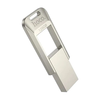 Флеш накопитель USB Hoco UD16, 128GB, USB 3.0, металлический, silver