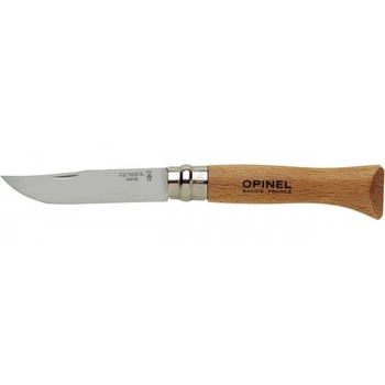 Складной туристический нож Opinel №6 70 мм Viroblock VRI 57-58 HRC Sandvik 12C27 нержавеющая сталь светло-коричневый