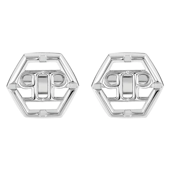 Запонки з нержавіючої сталі Philipp Plein HEXAGON Ppj9aa10cu Сріблястий