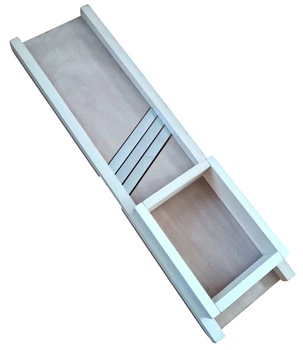 Шинковка для капусты деревянная с коробом (бук), 3 ножа, 66×17 см