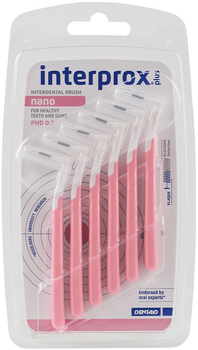 Szczoteczki międzyzębowe Dentaid Interprox Plus 2G Nano różowe 0.7 mm 6 szt (8427426006317)
