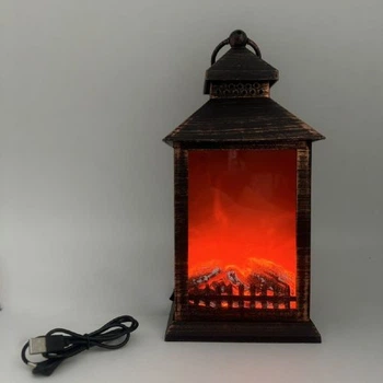 Камін-світильник декоративний із LED підсвічуванням USB 15*12*30см (без батарейок) Stenson R96489