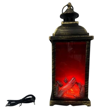 Камін-світильник декоративний із LED підсвічуванням USB 13*13*30см (без батарейок) Stenson R96483