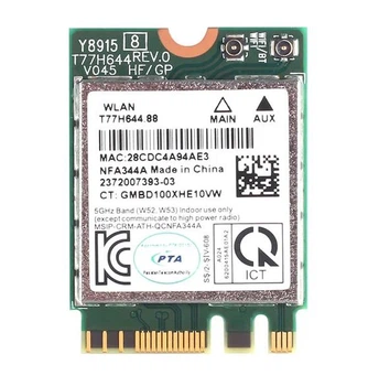 Двухдиапазонный адаптер модуль Wi-Fi + Bluetooth Qualcomm Atheros QCNFA344A (T77H644 REV.0) M.2 2230