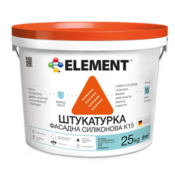 Штукатурка фасадная силиконовая ELEMENT К15 25кг