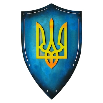 Щит с Гербом Украины 45х28.5 см Синий из фанеры (VA02)