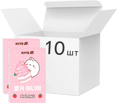 Набор блокнотов Kite Molang A7 в клетку 48 листов х 10 шт (ML25-224)
