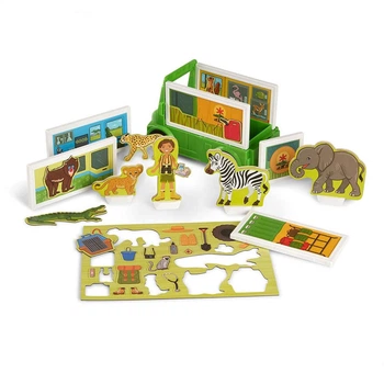 Детский магнитный игровой набор "Сафари-спасательная машина" MelissaandDoug MD30666